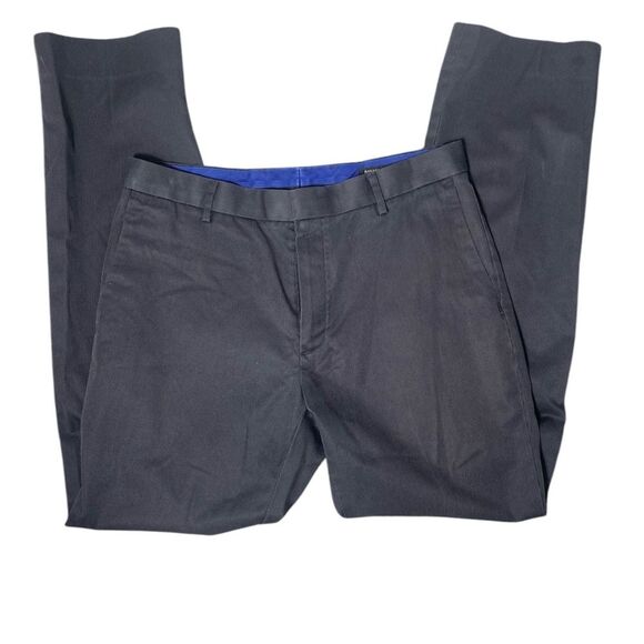 Banana Republic Non-Iron Tailored Slim Fit Charcoal Gray Pants Men's Size 31x32 - Picture 1 of 13